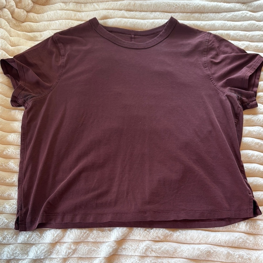 Lululemon Athletica Purple Relaxed Crop T-Shirt